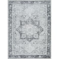 thumbnail image 5 of BoutiqueRugs Kyan Traditional Area Rug - Machine Washable - Gray, Black, Peach - 18" x 18" Sample, 5 of 19