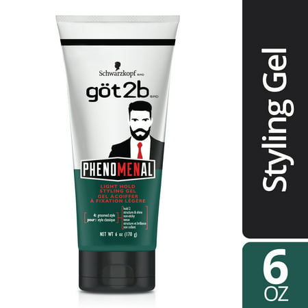 Got2b PhenoMENal Light Hold Styling Hair Gel, 6 (The Best Gel For Men)