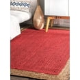 thumbnail image 2 of Handmade Braided Farmhouse Pure Jute Rug with Red Color , Home Décor Rugs Size 2 x 8 Feet ( 60 cm x 240 cm ), 2 of 5