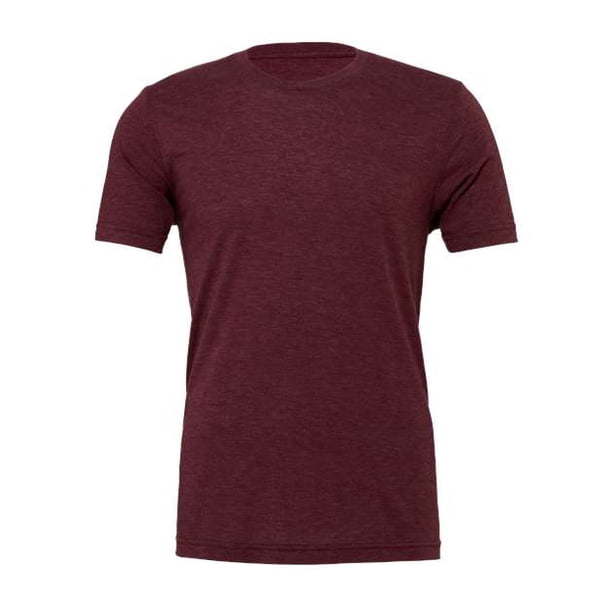 Camiseta de manga corta unisex Triblend de Bella + Canvas 2XL MAROON TRIBLEND bella lienzo 3413