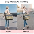 thumbnail image 5 of Blue Pioneer Flower Striped Pattern Travel Tote Bags for Women Carry On,Large Weekender Bags for Women Travel,Multi Functional Duffle Bag for Work,Shopping,Sports, 5 of 5