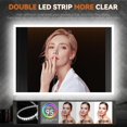50"x 35" Vanity Mirror with Lights AntiFog Bathroom Mirror 3 Color