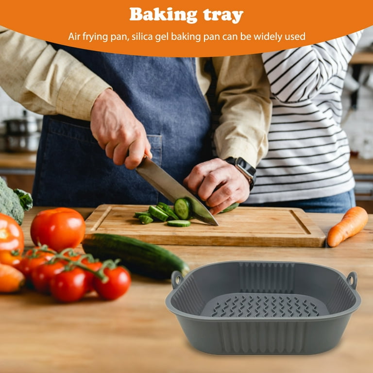 Air Frying Pan Silica Gel Baking Pan High Temperature Resistant Baking Tray  Barbecue Pad One Multi-purpose Silica Gel Baking Pan