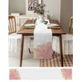 thumbnail image 6 of Pink Gold Flower Table Runners 72 Inches Long, Cotton Linen Fabric Table Runner Dresser Scarf, Abstract Farmhouse Modern Floral Tablerunner for Party/Kitchen/Dinner/Wedding Decor 13''x72'', 6 of 7