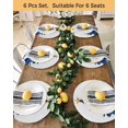 thumbnail image 4 of 13 Inch Round Placemats Set of 4, Blue Christmas Tree Non Slip Heat Insulation PP Table Mats, Xmas Reindeer Modern Abstract Art Washable Place Mats for Kitchen Dining Party Table Decor, 4 of 7