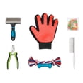 thumbnail image 2 of The Room Collective Pet Grooming Gloves, Deshedding Mitt for Dogs & Cats, Left & Right Hand Pair, Red or Blue, 2 of 7