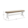 thumbnail image 6 of Lexicon Brunson Wood Bench in White, 6 of 6