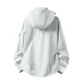thumbnail image 6 of Sevevn Men 3 In 1 Rain Jacket Detachable Hood Regular Fit Waterproof Shell Fleece Liner Fabric Zip Snap Placket Chest Zip Pocket Arm Patch Cuffs For Hiking Wear, 6 of 8