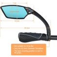 thumbnail image 2 of New Handlebar Bike Mirror Scratchand BlastGlass Lens Rotatable Rearview Mirror Bicycle Mirror ME(Silver Right Side), 2 of 5