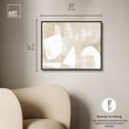 thumbnail image 5 of Cream And Ivory Modern Earth Tone Abstracts Canvas Wall Art by Art Remedy, Black Floater Frame, 24"x20", 5 of 7