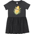 thumbnail image 3 of Inktastic Cute Kawaii Corn on the Cob Girls Toddler Dress, 3 of 5