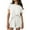 White, variant on beishanbush Clothing 2025 Women Pajama Sets Under $10 Womens Pajamas 2 Ribbed Knit Short Sleeve Sleepwear Set