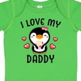 thumbnail image 4 of Inktastic I Love My Daddy with Cute Penguin and Hearts Girls Baby Bodysuit, 4 of 5