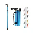 thumbnail image 5 of 4-Section Foldable Ultra-Light Adjustable Trekking Pole, Retractable Walking Stick with Anti-Slip Rubber Tip, for Hiking & Elderly Black, 5 of 5