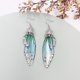 thumbnail image 1 of Pendientes de mariposa con gancho para la oreja S925, elegantes pendientes largos de hada, pendientes frescos de color degradado con alas de cigarra, 1 of 6