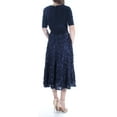 thumbnail image 2 of ALEX EVENINGS $189 Womens New 1258 Navy Sequined V Neck Faux Wrap Dress 8 B+B, 2 of 2