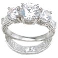 thumbnail image 4 of LaRaso Co 3 Carat TW Vintage Style CZ Wedding Rings Set for Women Size 11, 4 of 5