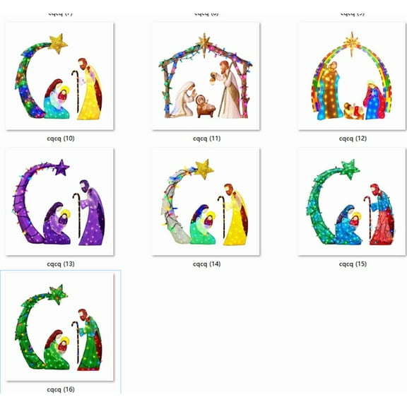 Lighted Nativity Scene Christmas Decoration with Holy Family, Illuminated Yard Lawn Garden Outdoor Decor for Holiday Party,Home,Patio,Terrace,Easter Gifts,Festive Holiday Decor