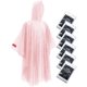 thumbnail image 1 of Ponchos de lluvia impermeables desechables Hitituto Pink, paquete de 6, 1 of 4