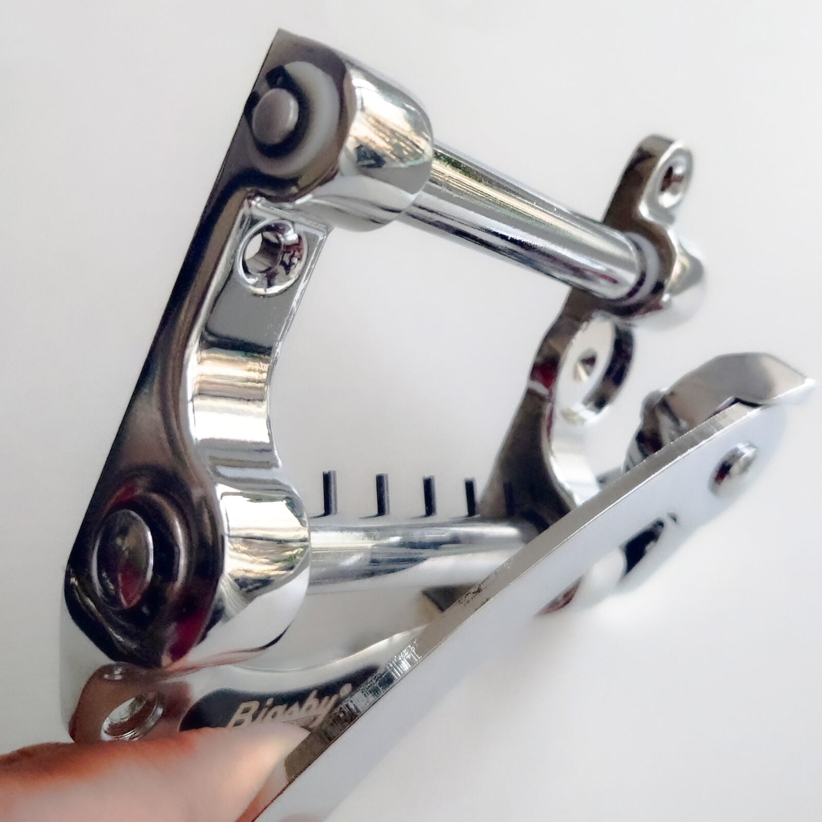 Guitar Tremolo Bridge Vibrato Tailpiece Compatible with SG LP Tele Style Flat Top Electric Guitar Chrome