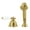Brushed Brass, variant on Kingston Brass KSK3357PLTR Deck Mount Hand Shower with Diverter for Roman Tub Faucet, Brushed Brass