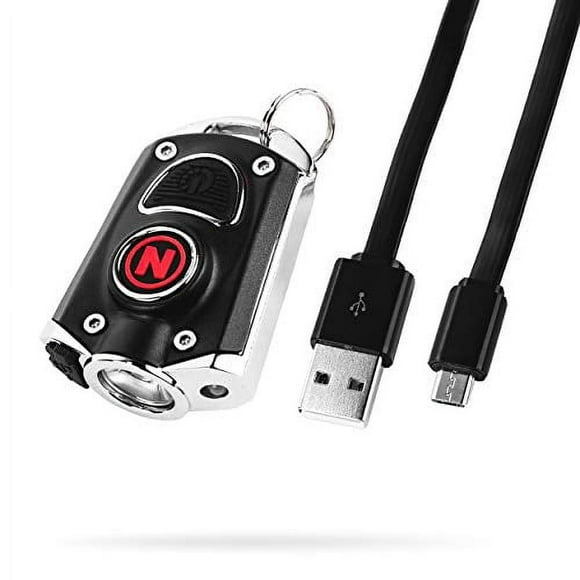 NEBO Mini Rechargeable Keychain Flashlight: Features 6 Unique Light Modes, Including 400 Lumen Turbo Mode and 3 LED Color Opti