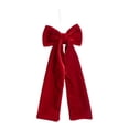 thumbnail image 2 of 3Pcs Velvet Ribbon Bows Christmas Tree Decorations,4in x 10in Vintage Xmas Ornaments for Tree Home Party Front Door Wreath Garland Holiday Decor, 2 of 7