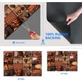 thumbnail image 3 of Brown Coffee Theme Dish Drying Mat for Kitchen Counter,Coffee Bar Mat with Spill Protection for Dishes,Coffee Maker & Pot,Hide Stain Rubber Backed Absorbent Draining Mat Under Dish Rack(12x19 IN), 3 of 5