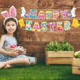thumbnail image 5 of Happy Easter Banner Felt Garland Easter Decorations Egg Themed Party Decor for Home Office Mantle Fireplace Classroom Wall Tree The Holiday, 5 of 6