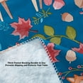 thumbnail image 3 of Newbridge Thanksgiving Woodland Critter Autumn and Fall Print Rectangle Vinyl Tablecloth with Flannel Backing, 52 x 52 Inch, Squirrels, Acorns, Deer and Owl Autumn Leaf Wreath Holiday Table Cover, 3 of 9