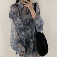 thumbnail image 4 of Spring And Summer Design Super Fairy Tie Dyed Long Sleeve Shirt Versatile Loose Sunscreen Shirt, 4 of 11