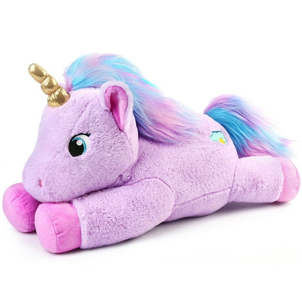 LotFancy Unicorn Stuffed Animal 18", Soft Unicorn Plush Toys for Kids Girls Boys, Purple ...