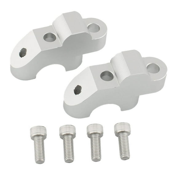 Dickly 2x Handlebar Risers Heighten Component for Honda NC750x Dct 2014 - 2015 Silver