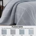 thumbnail image 4 of Mainstays Essentials Full/Queen Stripe Quilt, Blue Coverlet, Lightweight & Reversible Bedding, 4 of 9