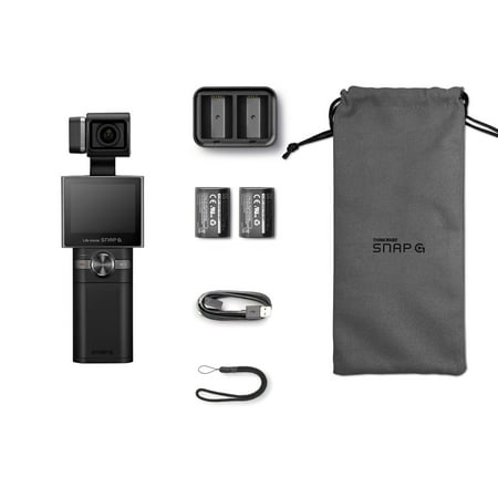 THINKWARE - Snap-G Battery Combo 3-Axis Stabilized 4K Handheld Camera - Black