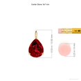 thumbnail image 3 of ANGARA Lab Grown 1.9 Ct Solitaire Pear Ruby Classic Pendant for Women in 14K Yellow Gold (Size-9x7mm) | July Birthstone, Birthday, Anniversary, Jewelry Gift for Women | Lab-Grown Ruby Necklace, 3 of 7
