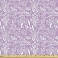 thumbnail image 1 of Easter Fabric by the Yard, Monochrome Easter Theme Rabbit Eggs Flowers Leaves Rhythmic Intricate Motif Pattern, Decorative Upholstery Fabric for Chairs Home Accents, 10 Yards, Lilac White by Ambesonne, 1 of 4