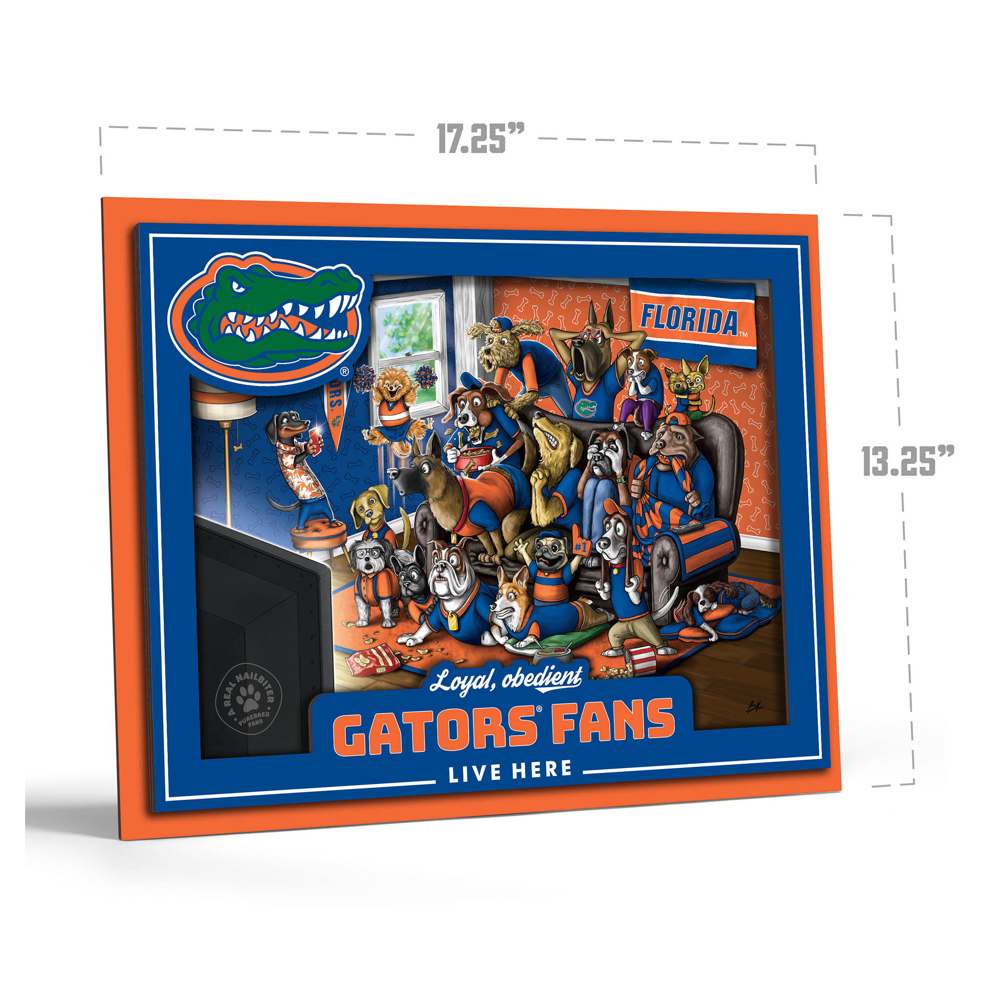 IDNA Florida Gators 13.25" x 17.25" Purebred Fans Wall Art