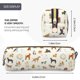 thumbnail image 3 of Easygdp Dogs Funny Pets para Estuche de Lápices de Cuero, Estuche de Papelería de Cuero, Estuche de Gran Capacidad con Cremallera, 3 of 7