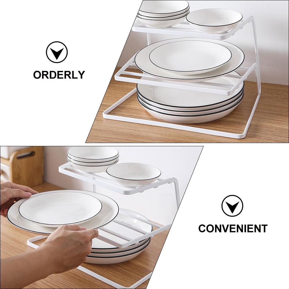 TAILTOSS 1Pc White Cutlery Drying Rack Iron Storage Holder for Kitchen with Quick Drying Feature