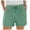 Mint Green, variant on Women's High Waisted Gauze Cotton Shorts Linen-Like Breathable Drawstring Summer Beach Shorts with Pockets