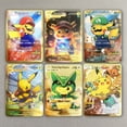 thumbnail image 2 of 10000 Points High HP Pikachu Charizard Arceus Mewtwo Gold Black English Metal Card Vmax Mega GX V Game Collection Cards, 2 of 5