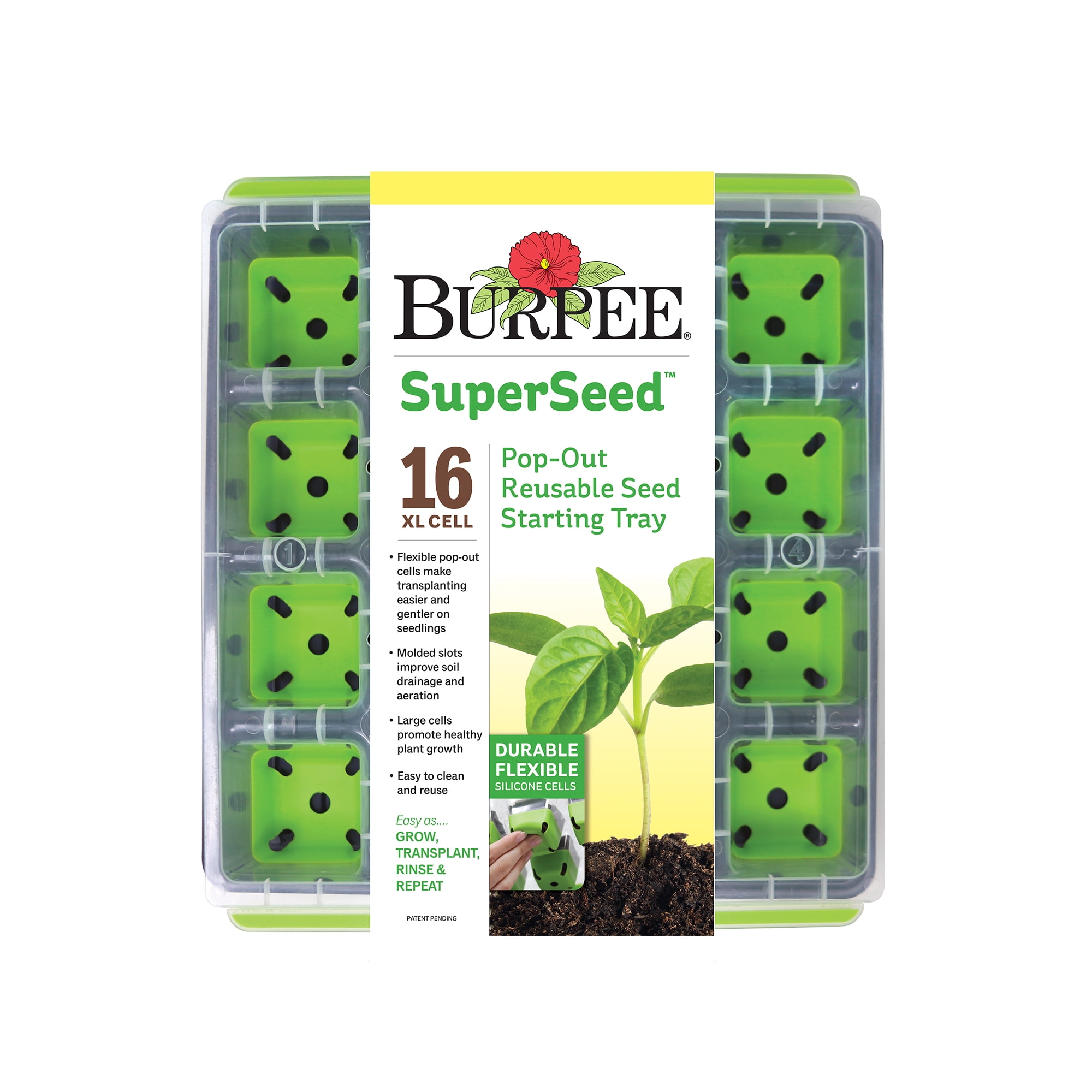 burpee-superseed-16-xl-cell-seed-starting-tray-reusable-and