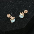 thumbnail image 2 of YAYAJAJU Unicorn Earrings for Women, 925 Sterling Silver Hypoallergenic Cute Animal Opal Stud Earring Jewelry Gifts (Rose Gold), 2 of 6