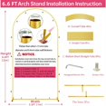 thumbnail image 4 of Soporte de arco para boda Nisoger de metal dorado, 2 m, fondo cuadrado, 4 of 7