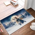 thumbnail image 2 of Hello Winter Siberian Husky Welcome Snowy Night Watercolor Vintage Doormat Husky Dog Lover Gifts Indoor Outdoor Welcome Mat - 01011, 2 of 5