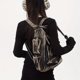 thumbnail image 2 of Mochila vintage desgastada de piel vegana lavada con múltiples bolsillos para mujer LinDeJuan, 2 of 4