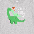 thumbnail image 4 of Inktastic It's Our First Mother's Day Cute Dinosaur Family with Hearts Boys or Girls Baby T-Shirt, 4 of 5