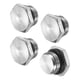 thumbnail image 1 of Juego de 4 Tapones de Rosca Hexagonal Externa para Tubo, M14x1.5mm Macho, Tapón de Rosca Sólida de Acero Inoxidable 304 con Anillo de Sellado, 1 of 6