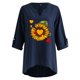 thumbnail image 4 of Camisas Para Mujer Camisetas de Gran Tamaño Manga Larga Estampado de Moda Camiseta Suelta Blusa Cuello en V Tops Casuales Odeerbi  ODB133877, 4 of 5